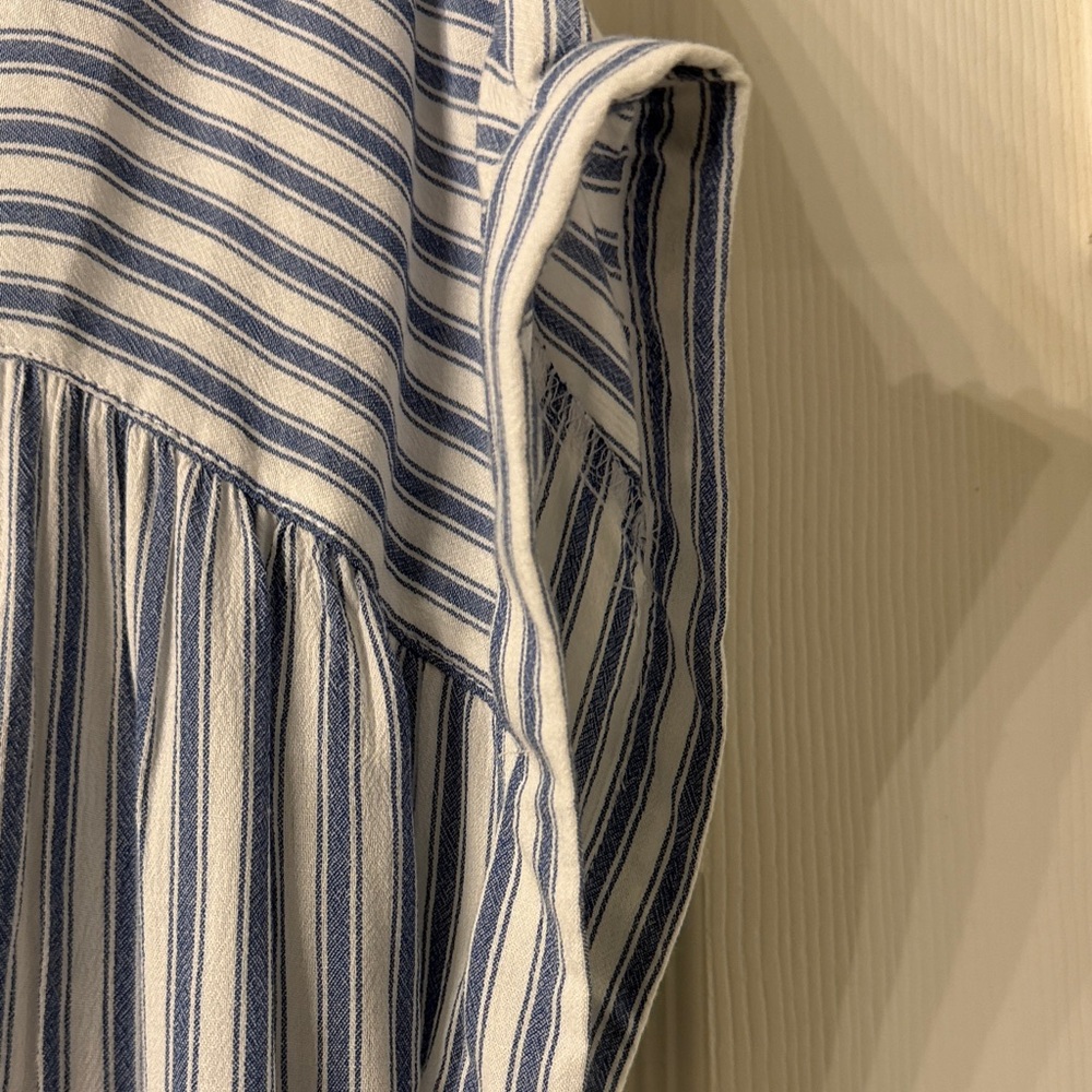 Maurices Blue and White Striped Button-Down Shirt - Picture 6 of 10